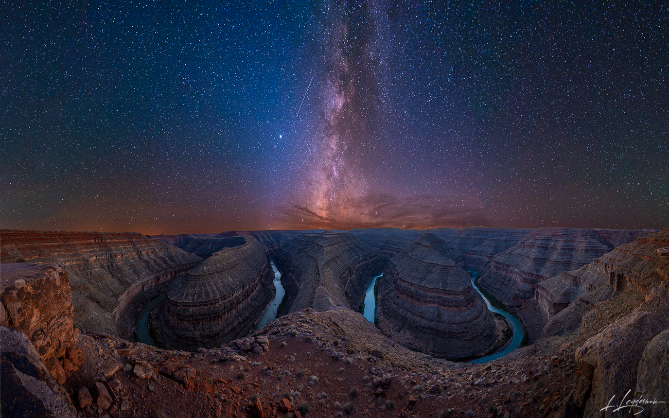 Milky Way, Astrophotography. Nighttime, Stars, Colorado River, Goosenecks